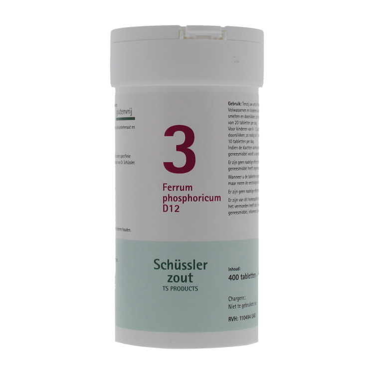 PFLUGER SCHUSSLERZOUTEN NR. 3 FERRUM PHOSPHORICUM D12