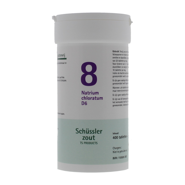 PFLUGER SCHUSSLERZOUTEN NR. 8 NATRIUM CHLORATUM D6