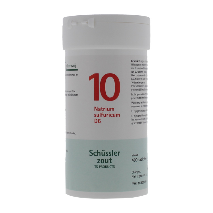 PFLUGER SCHUSSLERZOUTEN NR. 10 NATRIUM SULFURICUM D6