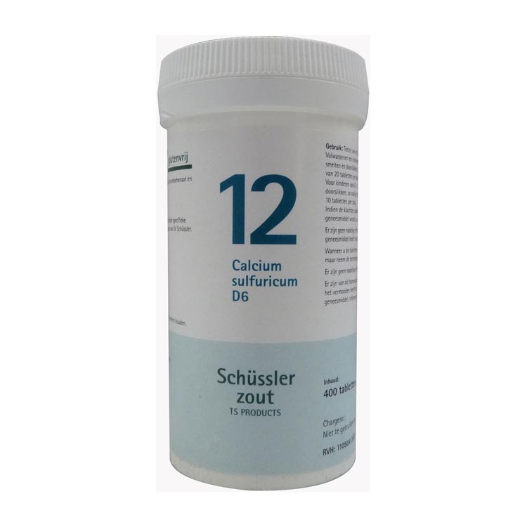PFLUGER SCHUSSLERZOUTEN NR. 12 CALCIUM SULFURICUM D6