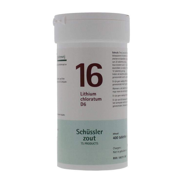 PFLUGER SCHUSSLERZOUTEN NR. 16 LITIUM CHLORATUM D6