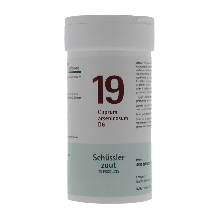 PFLUGER SCHUSSLERZOUTEN NR. 19 CUPRUM ARSENICOSUM D6