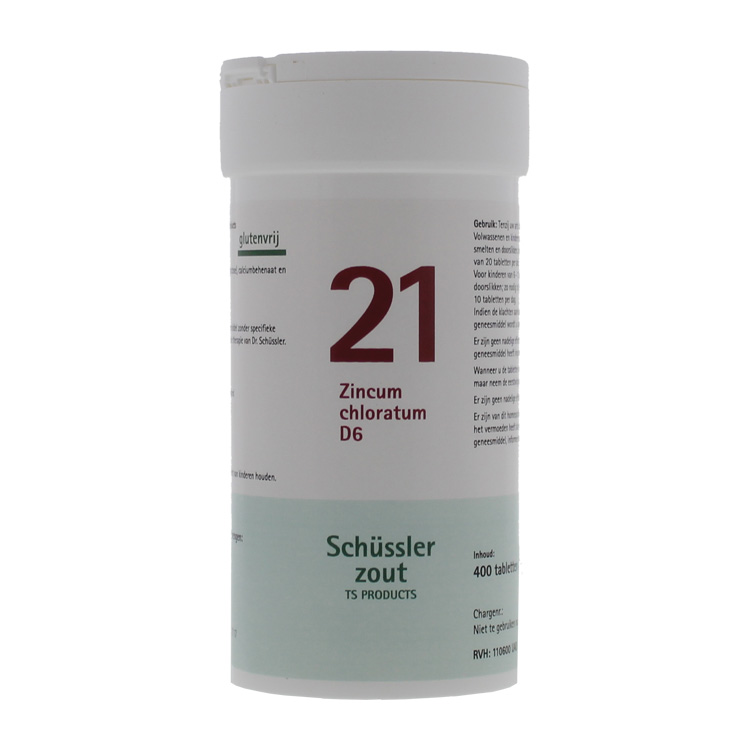 PFLUGER SCHUSSLERZOUTEN NR. 21 ZINCUM CHLORATUM D6