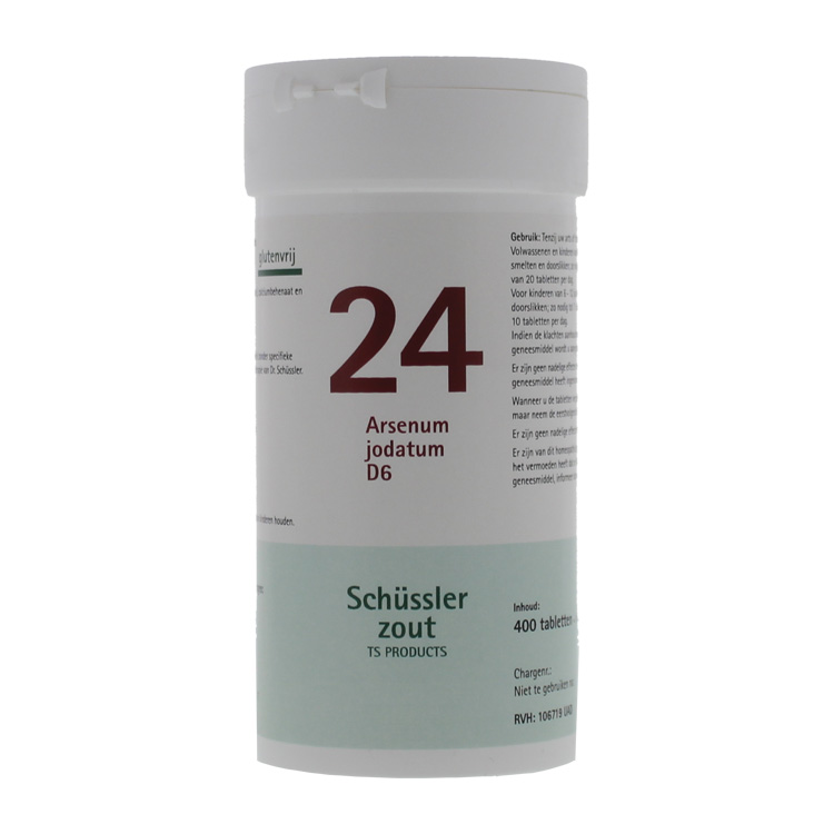 PFLUGER SCHUSSLERZOUTEN NR. 24 ARSENUM JODATUM D6