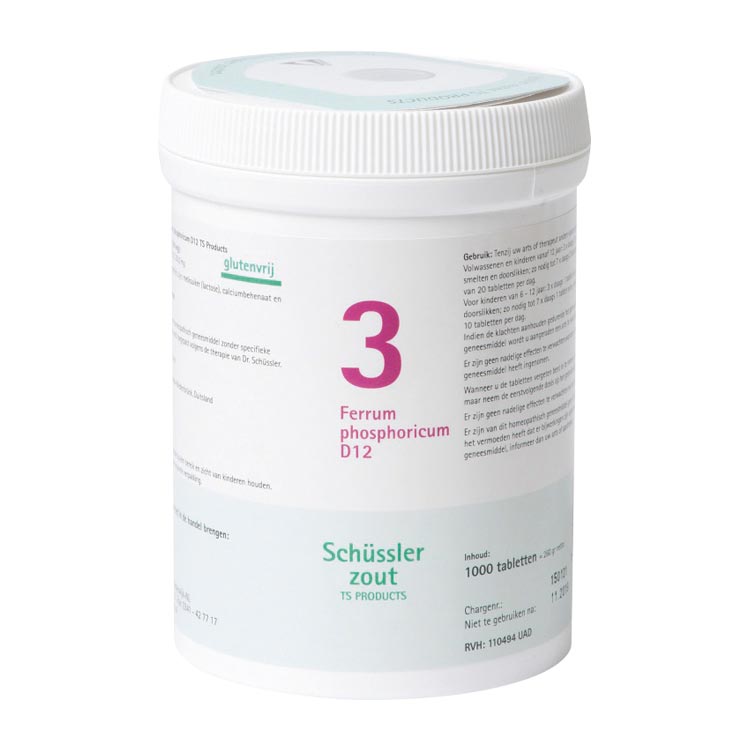 PFLUGER SCHUSSLERZOUTEN NR. 3 FERRUM PHOSPHORICUM D12