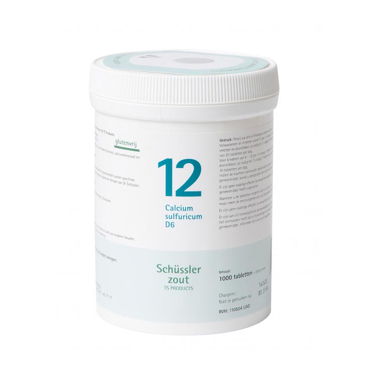 PFLUGER SCHUSSLERZOUTEN NR. 12 CALCIUM SULFURICUM D6