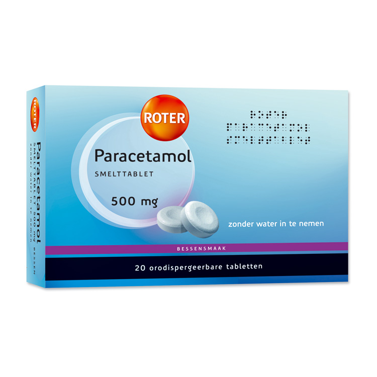ROTER PARACETAMOL 500MG SMELTTBL BESSEN