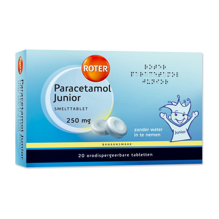 ROTER PARACETAMOL JUNIOR SMELTTBL 250MG BANAAN