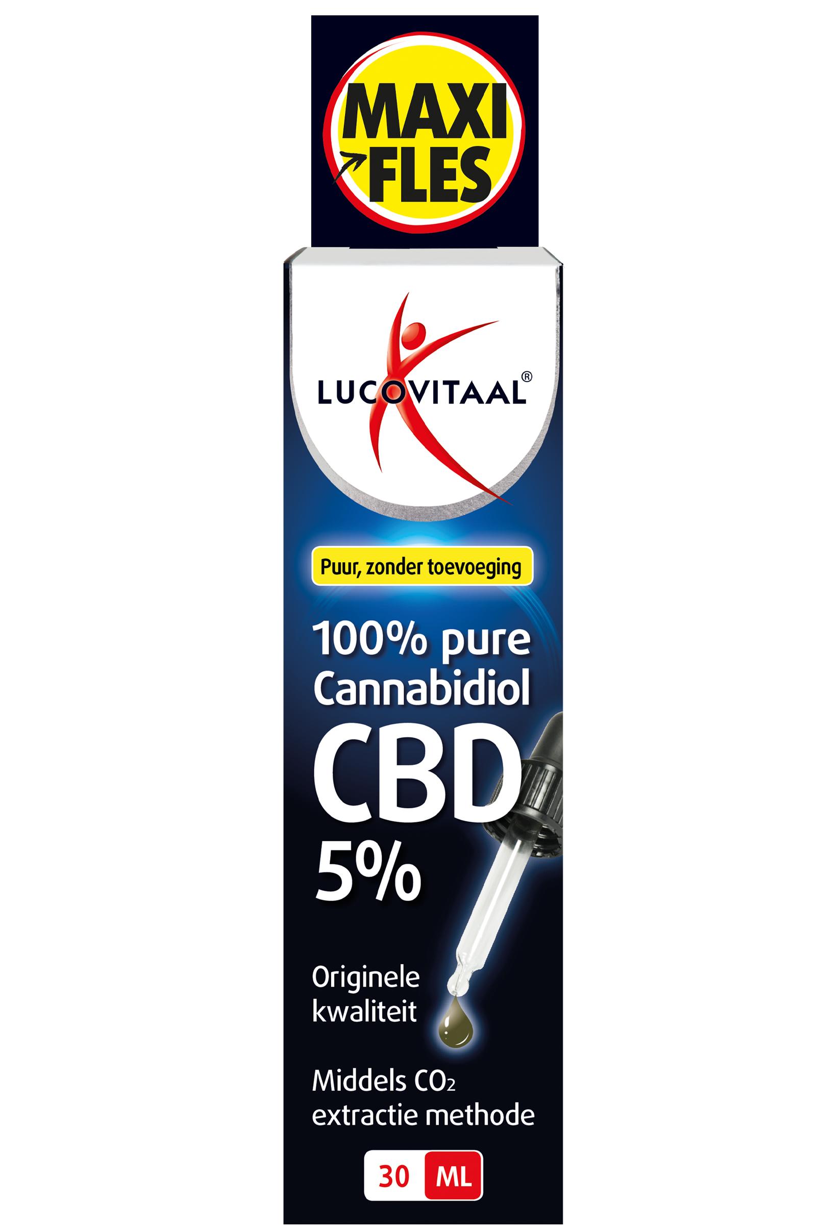 LUCOVITAAL CBD CANNABIDIOL OLIE 5% MAXI FLES