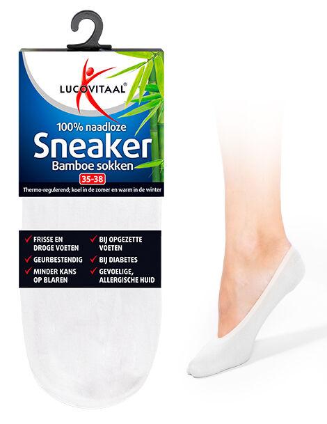 LUCOVITAAL BAMBOE SNEAKERSOK 35-38  WIT