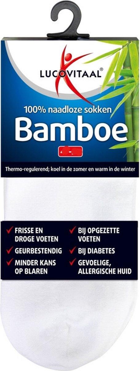 LUCOVITAAL BAMBOE ENKELSOK 35-38  WIT
