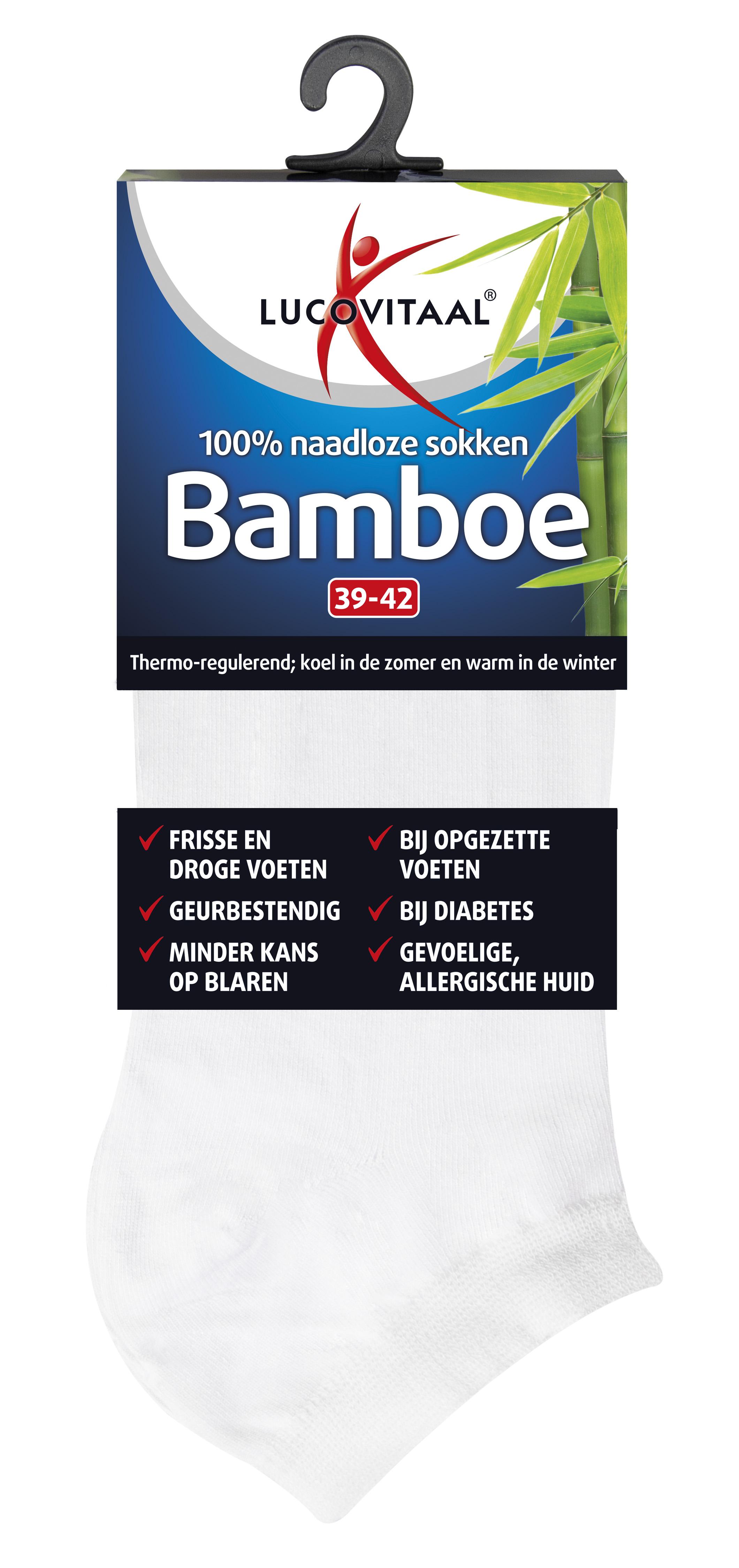 LUCOVITAAL BAMBOE ENKELSOK 39-42 WIT