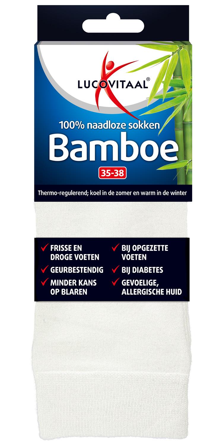 LUCOVITAAL BAMBOE SOK LANG 35-38 WIT