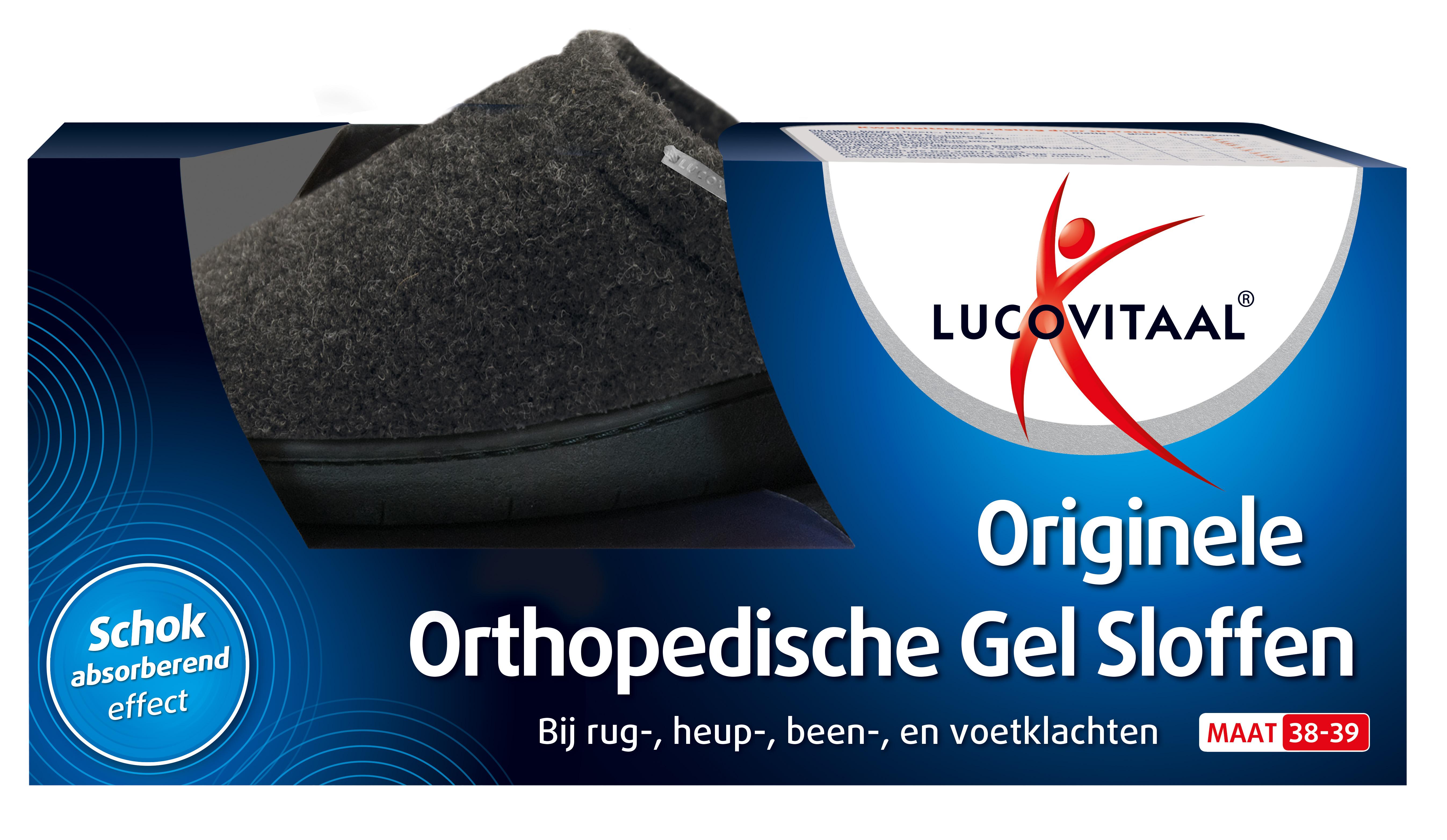LUCOVITAAL SLOF GEL ORTHOPEDISCH 38/39 ZWART