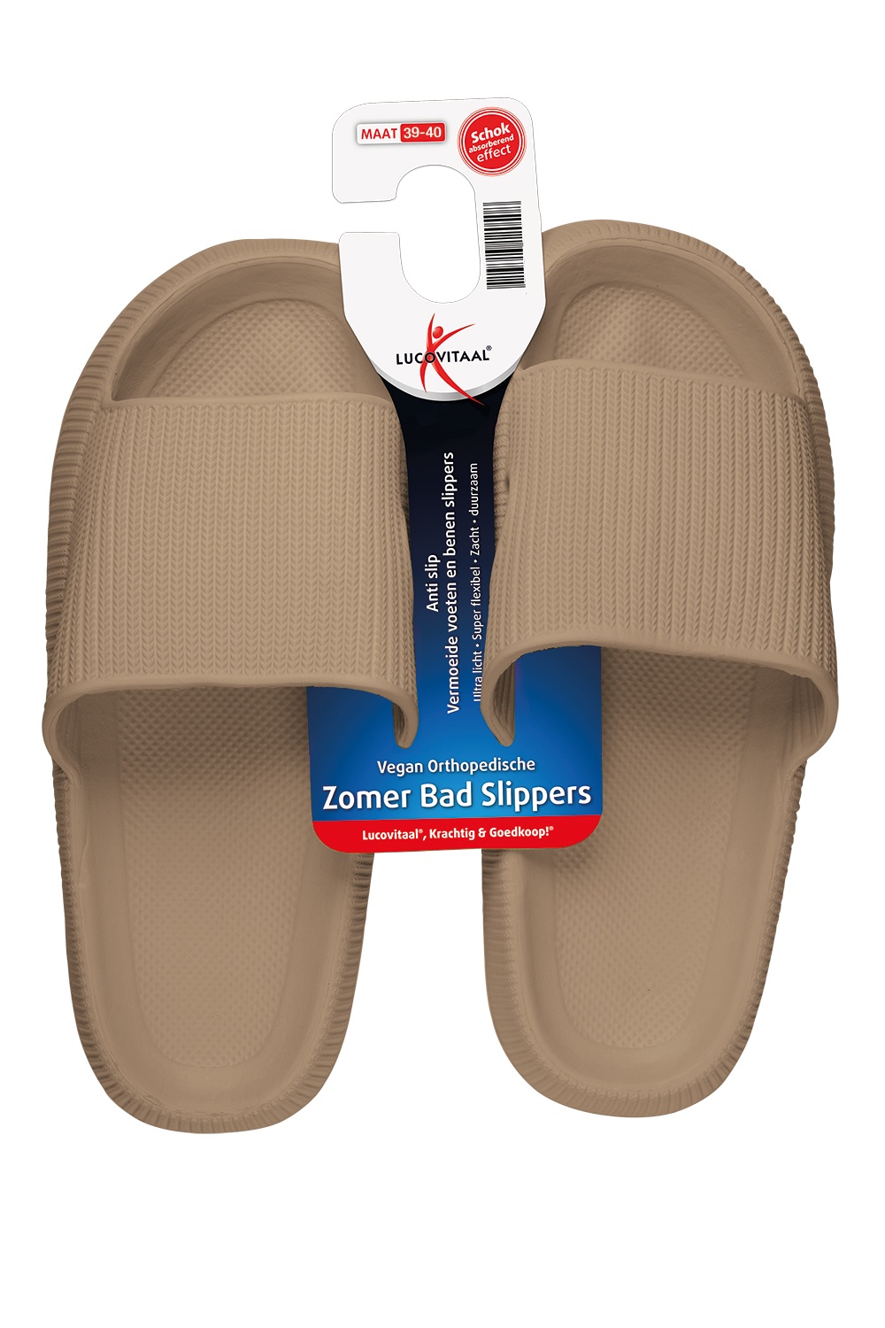 LUCOVITAAL BADSLIPPER ORTHOPEDISCH 39-40 TAUPE