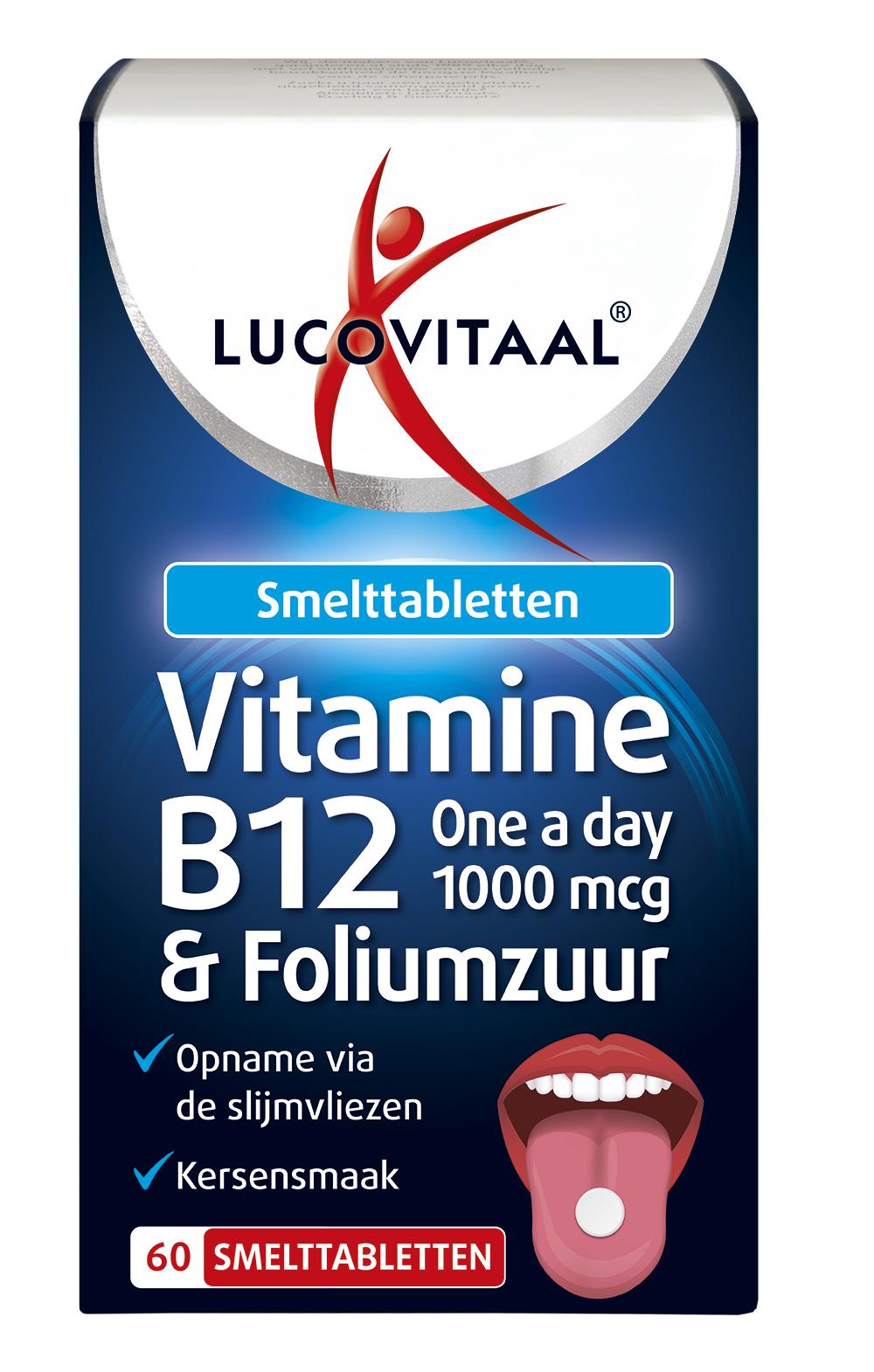 LUCOVITAAL VITAMINE B12   FOLIUMZUUR SMELTTABLETTEN