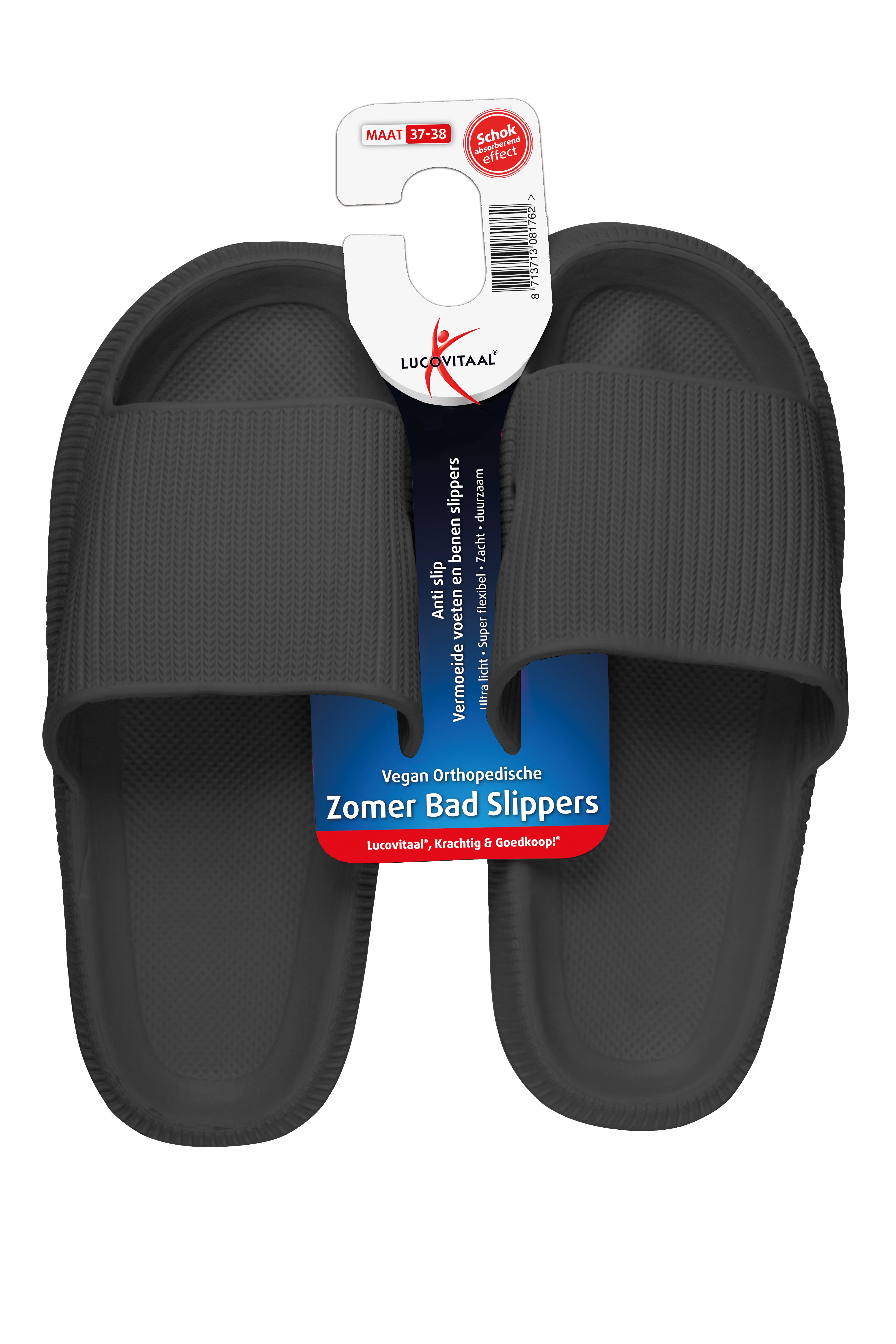 LUCOVITAAL BADSLIPPER ORTHOPEDISCH 37-38 ZWART