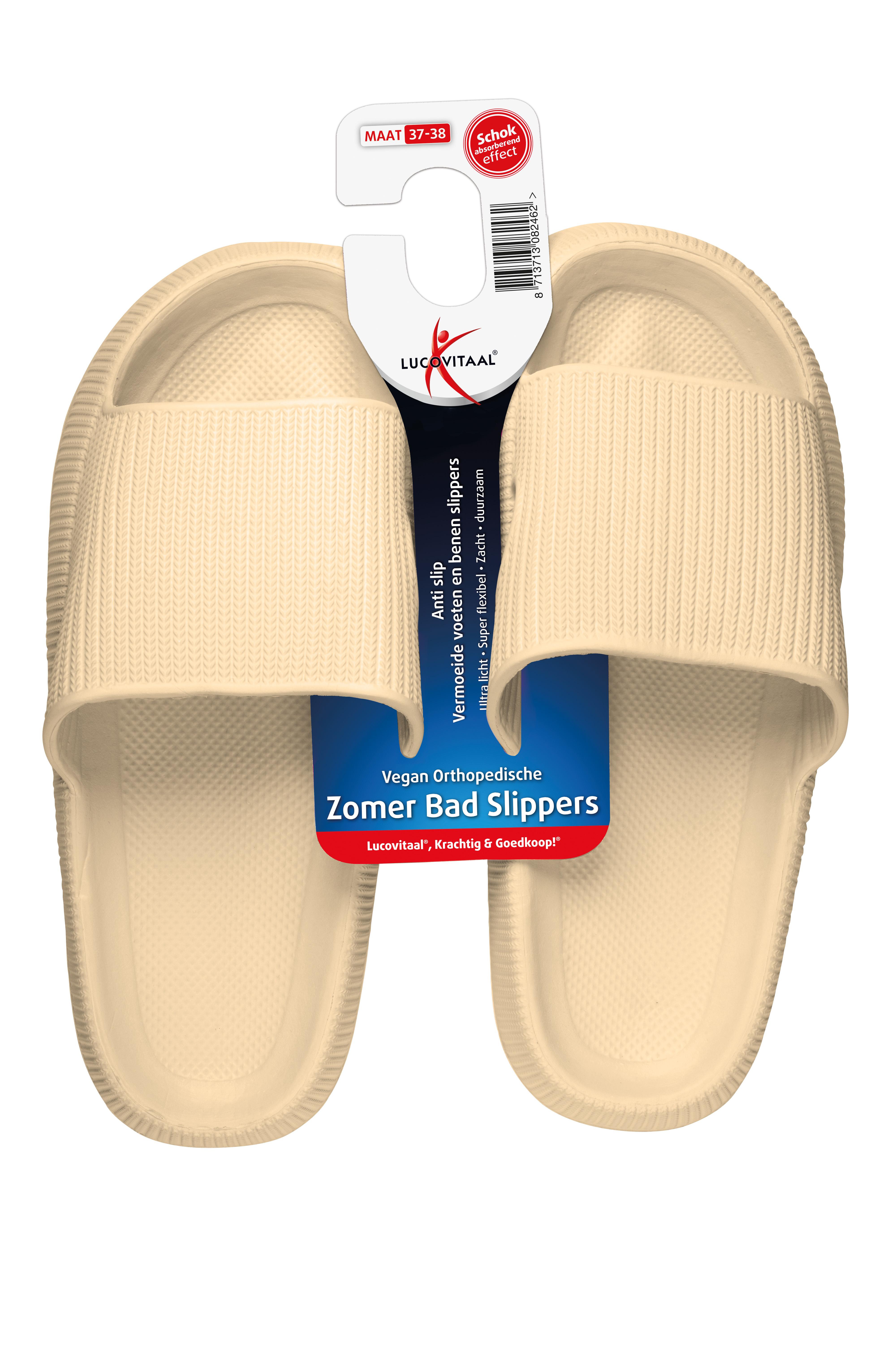LUCOVITAAL BADSLIPPER ORTHOPEDISCH 37-38 BEIGE