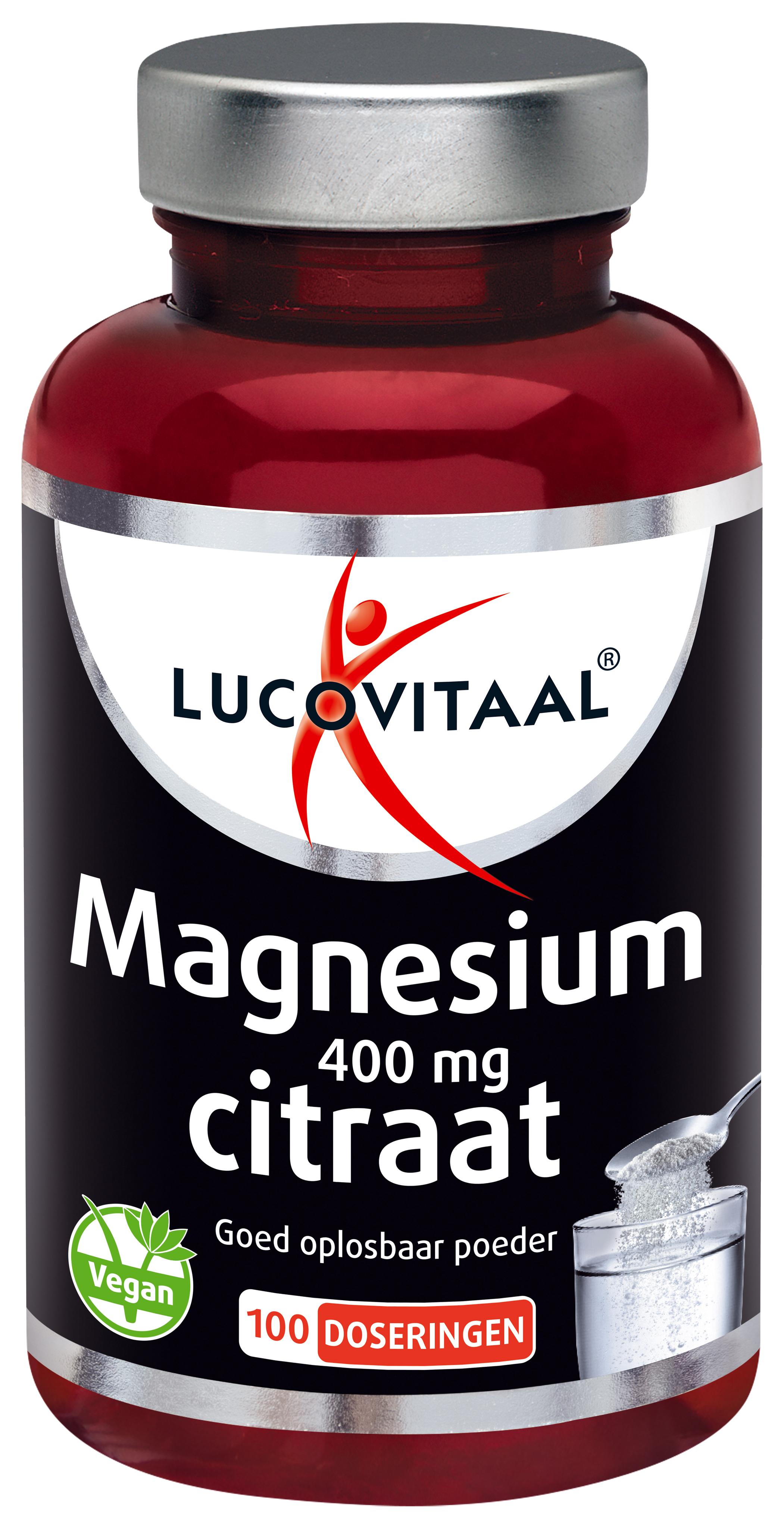 LUCOVITAAL MAGNESIUM CITRAAT 400 MG POEDER- 100 DOSERINGEN