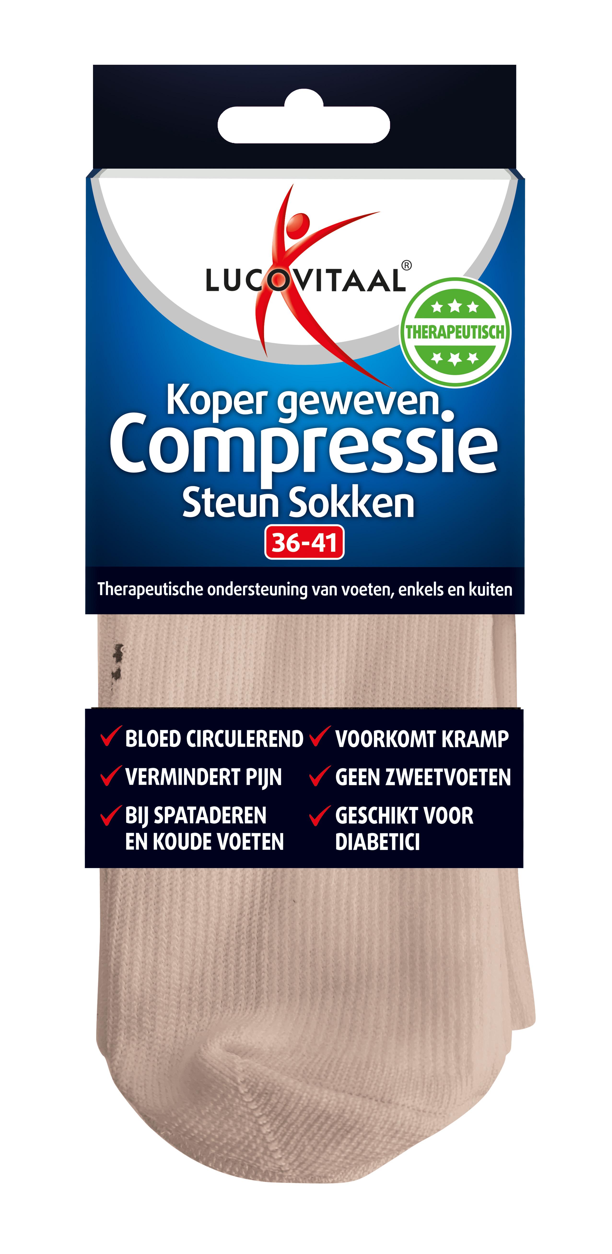 LUCOVITAAL COMPRESSIE KOPER SOK 36-41 SKIN