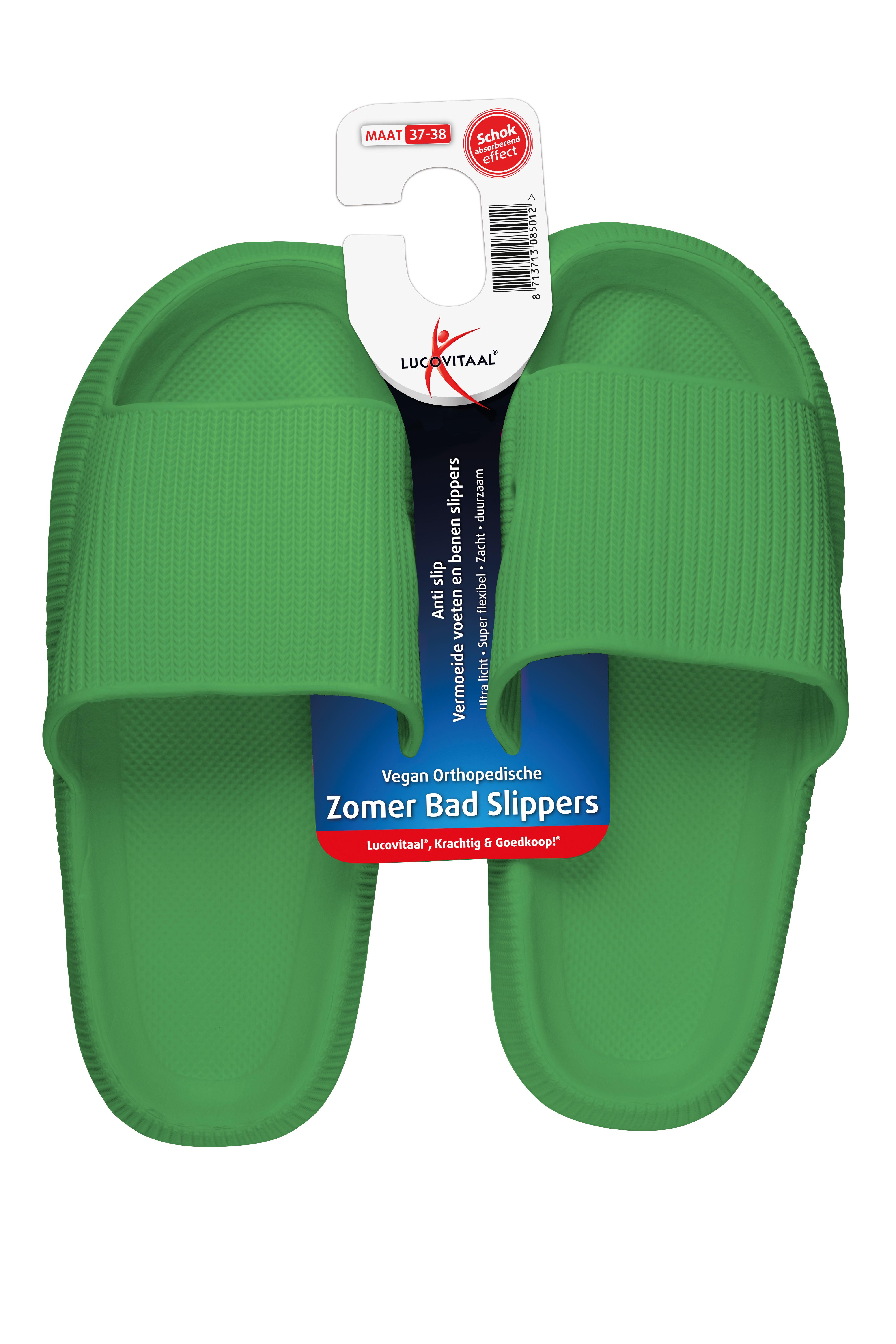 LUCOVITAAL BADSLIPPER ORTHOPEDISCH 37-38 GROEN