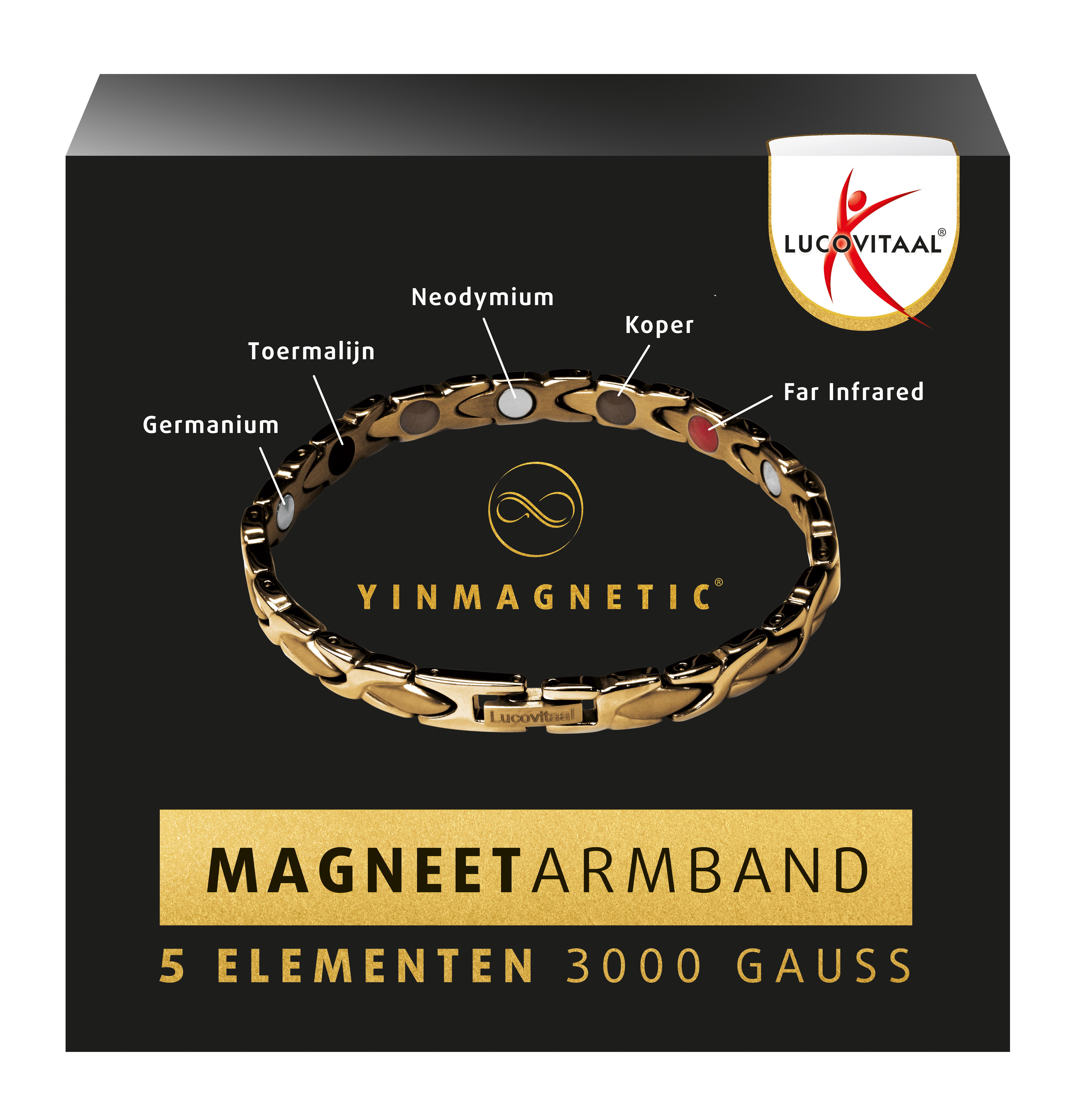 LUCOVITAAL ARMBAND MAGNEET YM@ GOUD