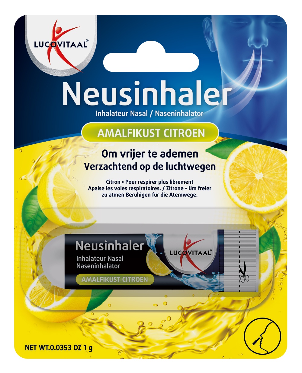 LUCOVITAAL NEUSINHALER VRIJER ADEMEN AMALFIKUST CITROEN