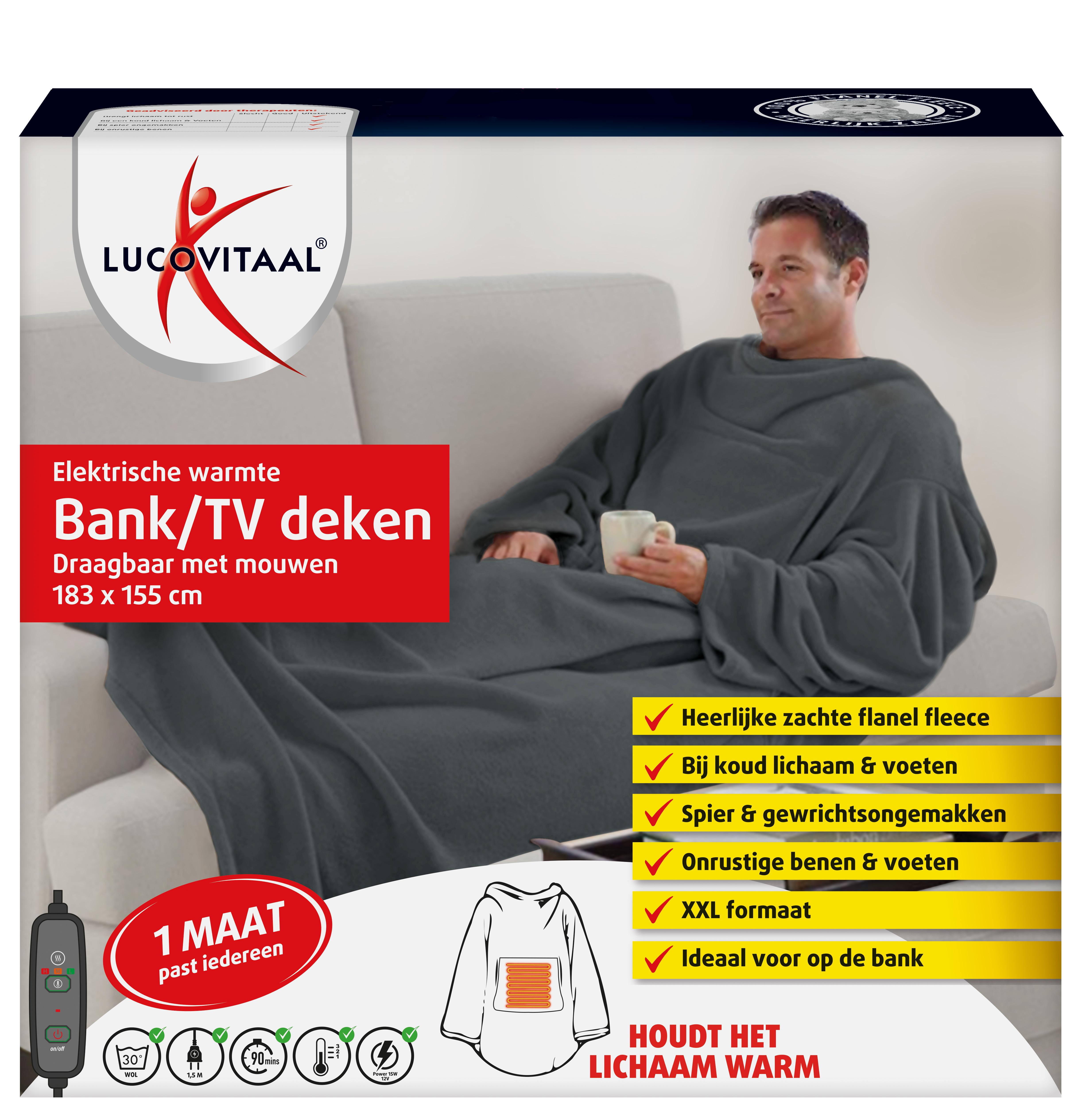 LUCOVITAAL ELEKTRISCHE BANK-/TV DEKEN 183X155 CM