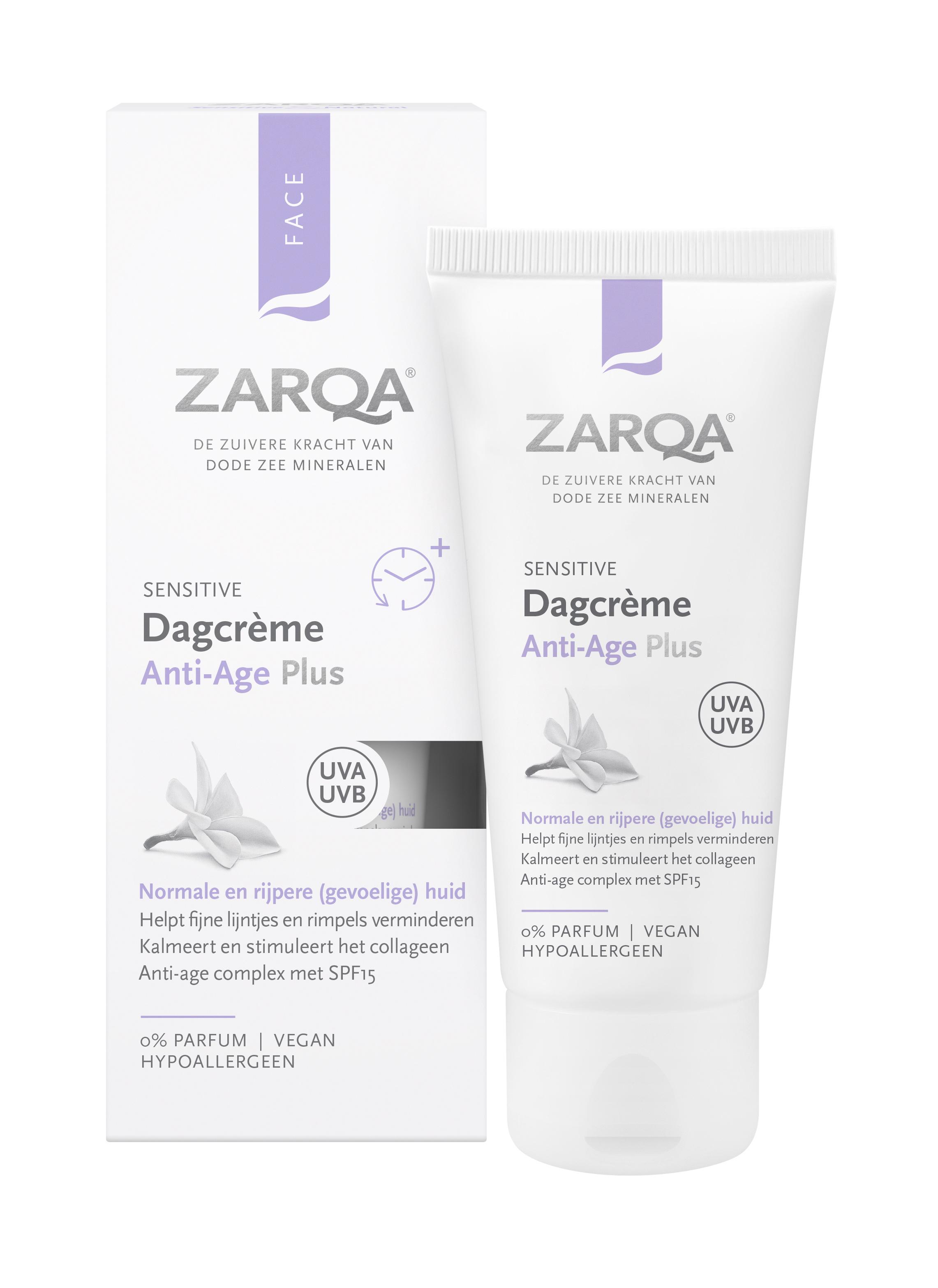 ZARQA FACE DAGCREME ANTI AGE PLUS SENSITIVE SPF 15