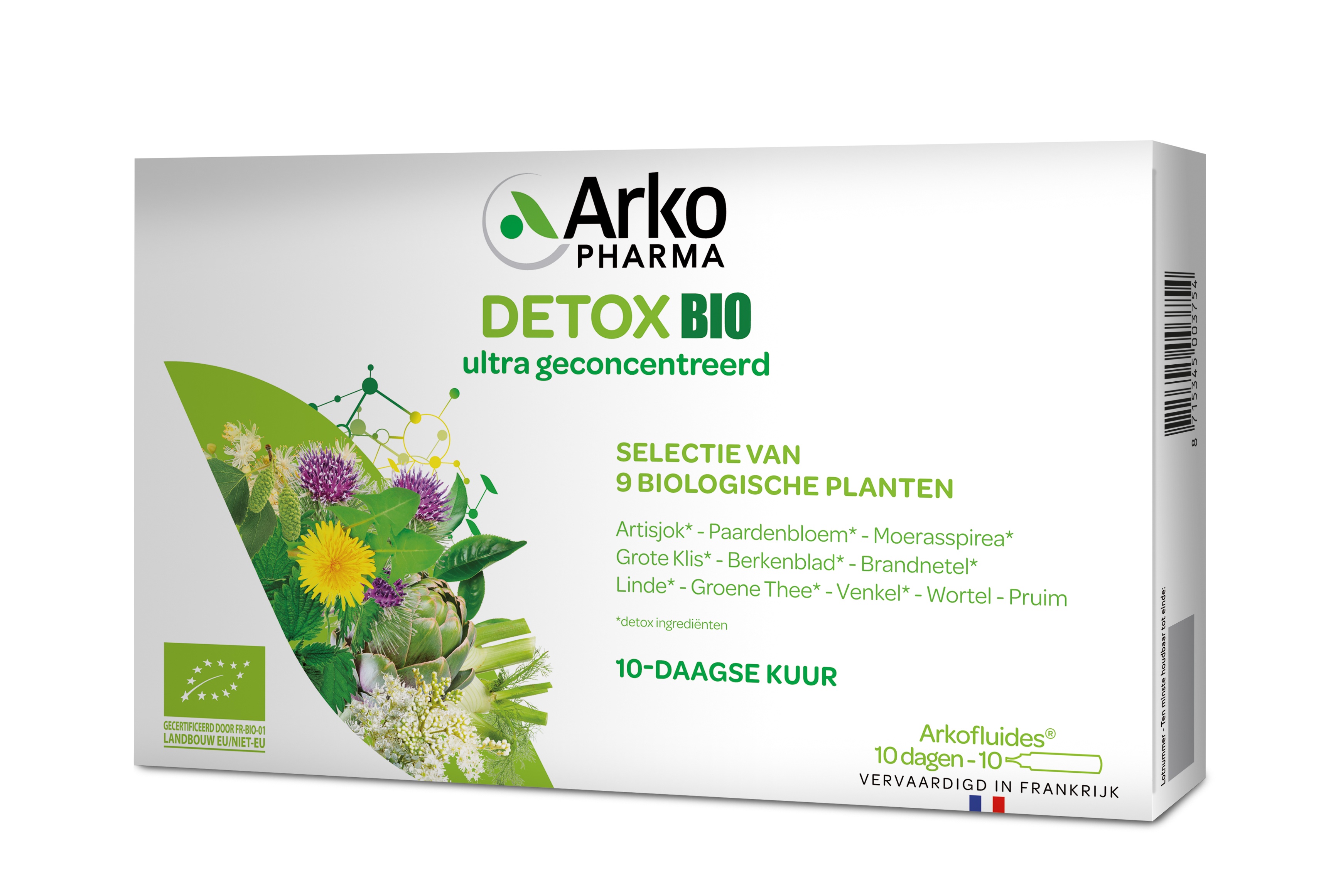 ARKOPHARMA ARKOFLUIDS DETOX 10 DAGEN KUUR BIO -NL-BIO-01