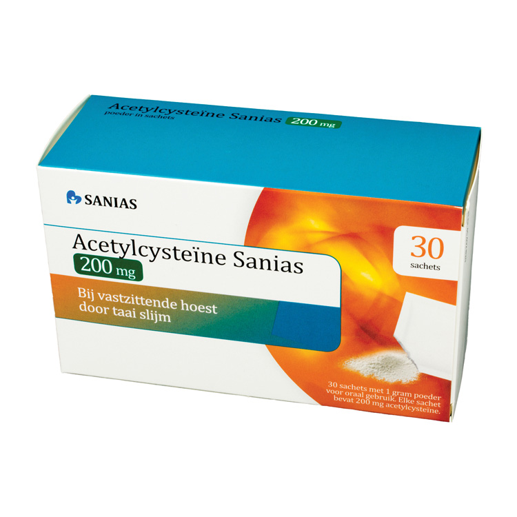 SANIAS ACETYLCYSTEINE POEDER 200MG