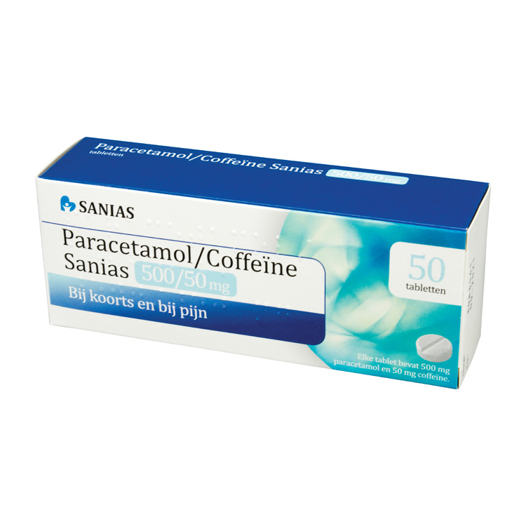 SANIAS PARACETAMOL COFFEINE 500/50 MG
