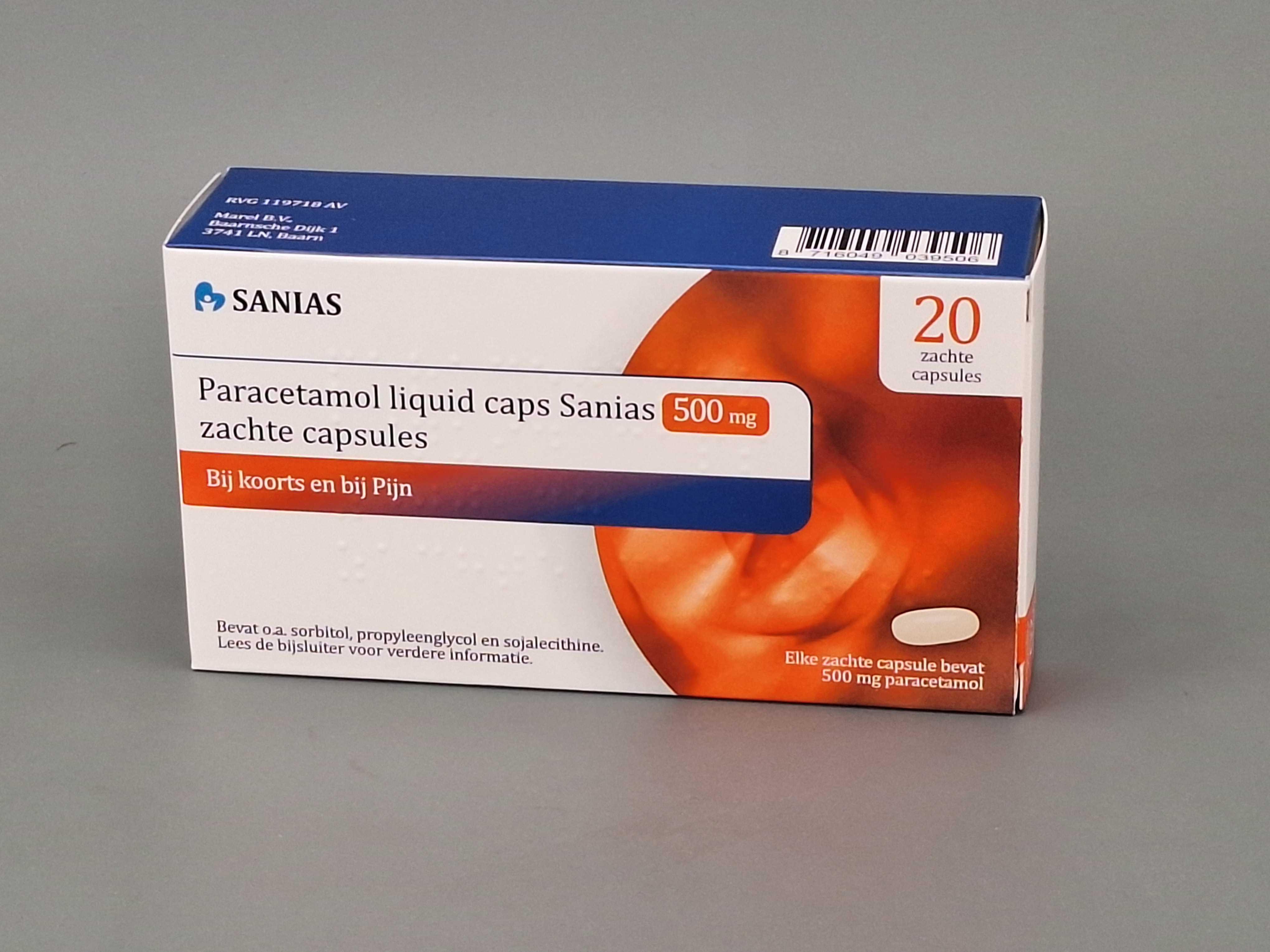 SANIAS PARACETAMOL 500 MG LIQUID CAPS