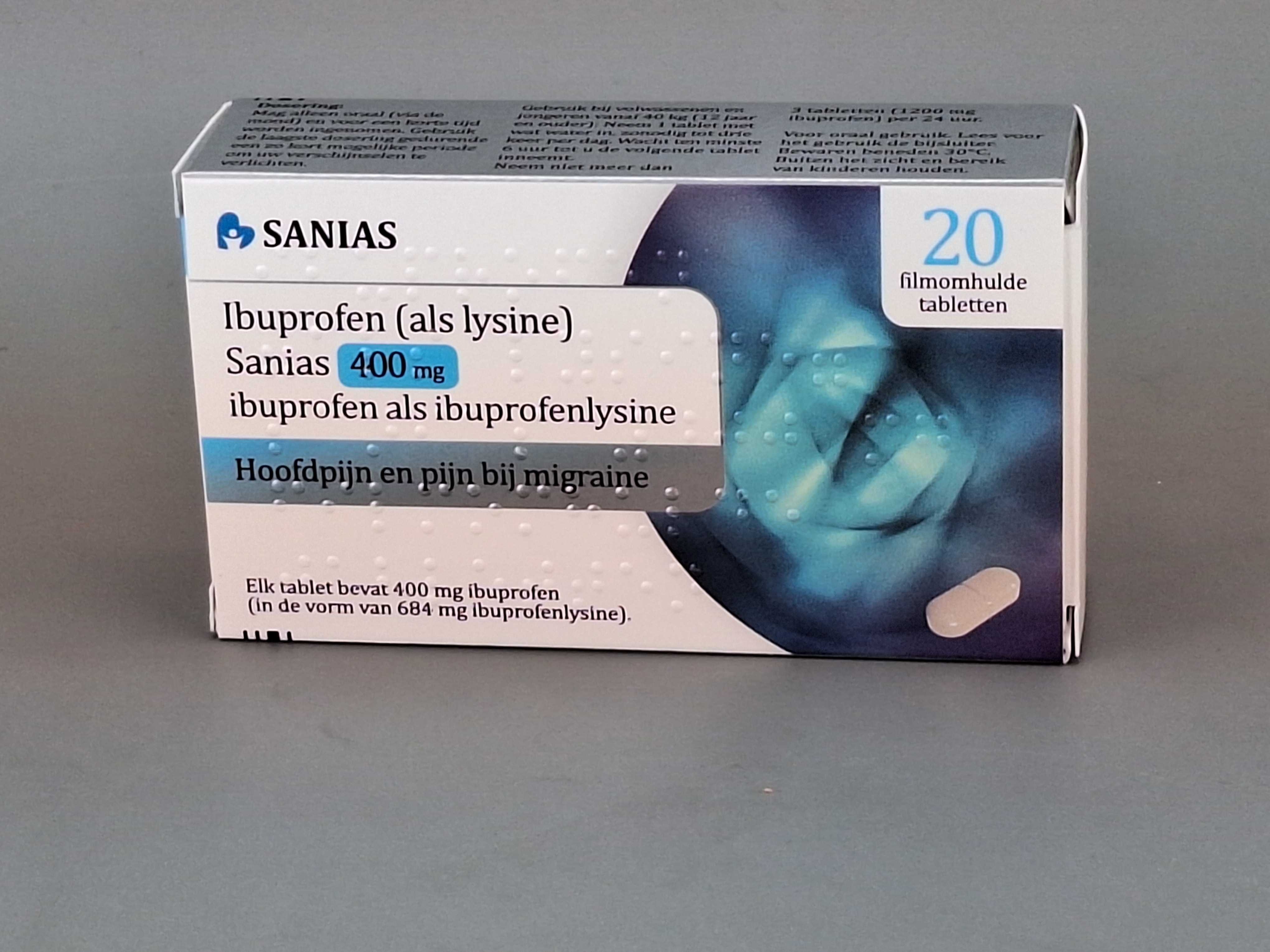 SANIAS IBUPROFEN 400 MG FILMOMHULD