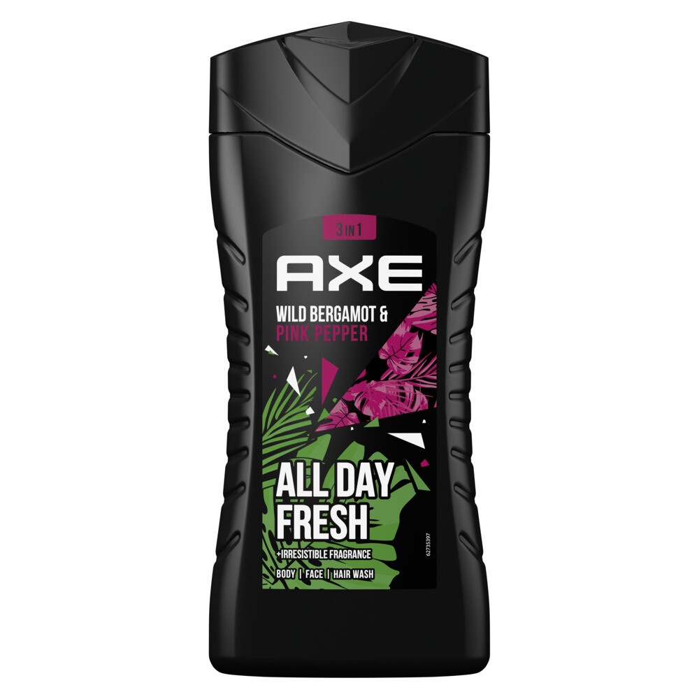 AXE DOUCHE GEL WILD FRESH BERGAMOT   PINK PEPPER
