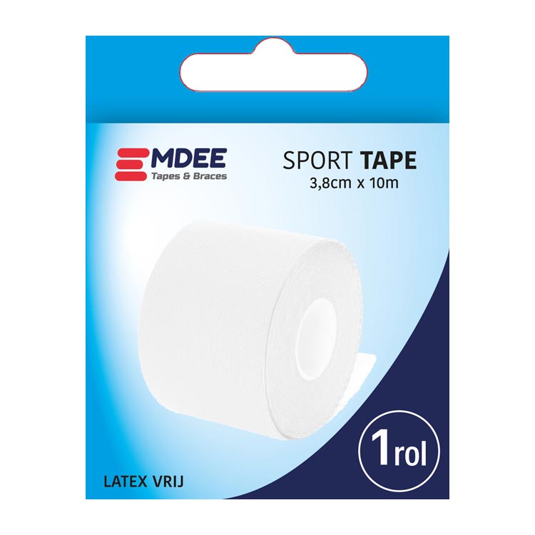 EMDEE SPORTTAPE 10M X3.8CM SINGLE WIT