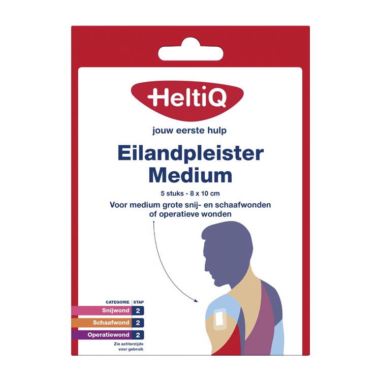 HELTIQ EILANDPLEISTER MEDIUM 8X10CM