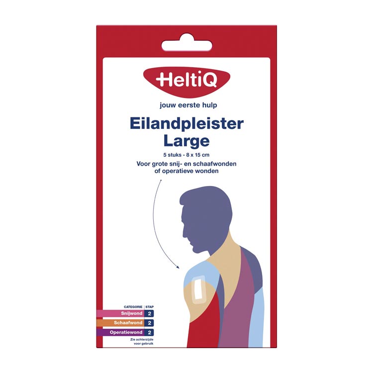 HELTIQ EILANDPLEISTER LARGE 8X15CM