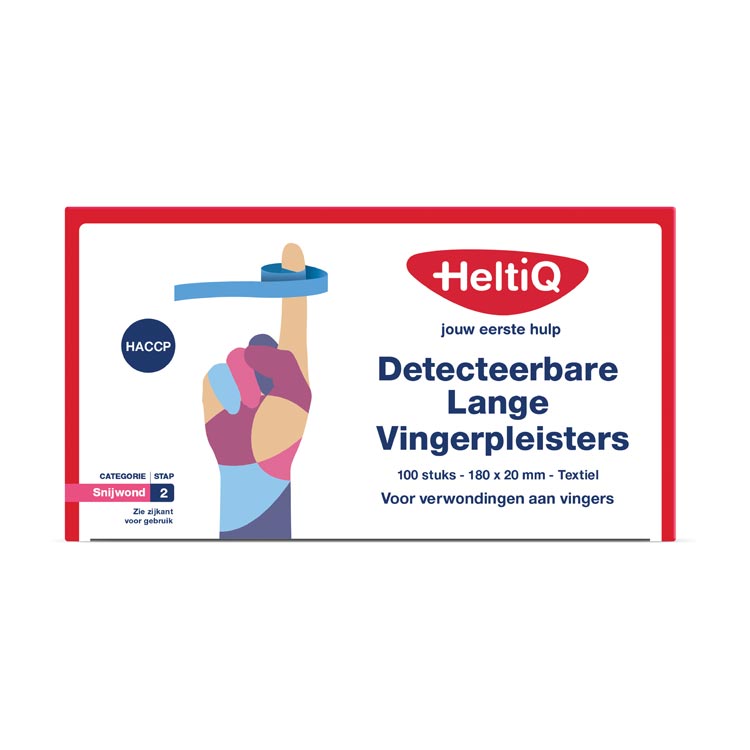 HELTIQ DETECTEERBARE LANGE VINGERPLEISTERS TEXTIEL 180X20MM