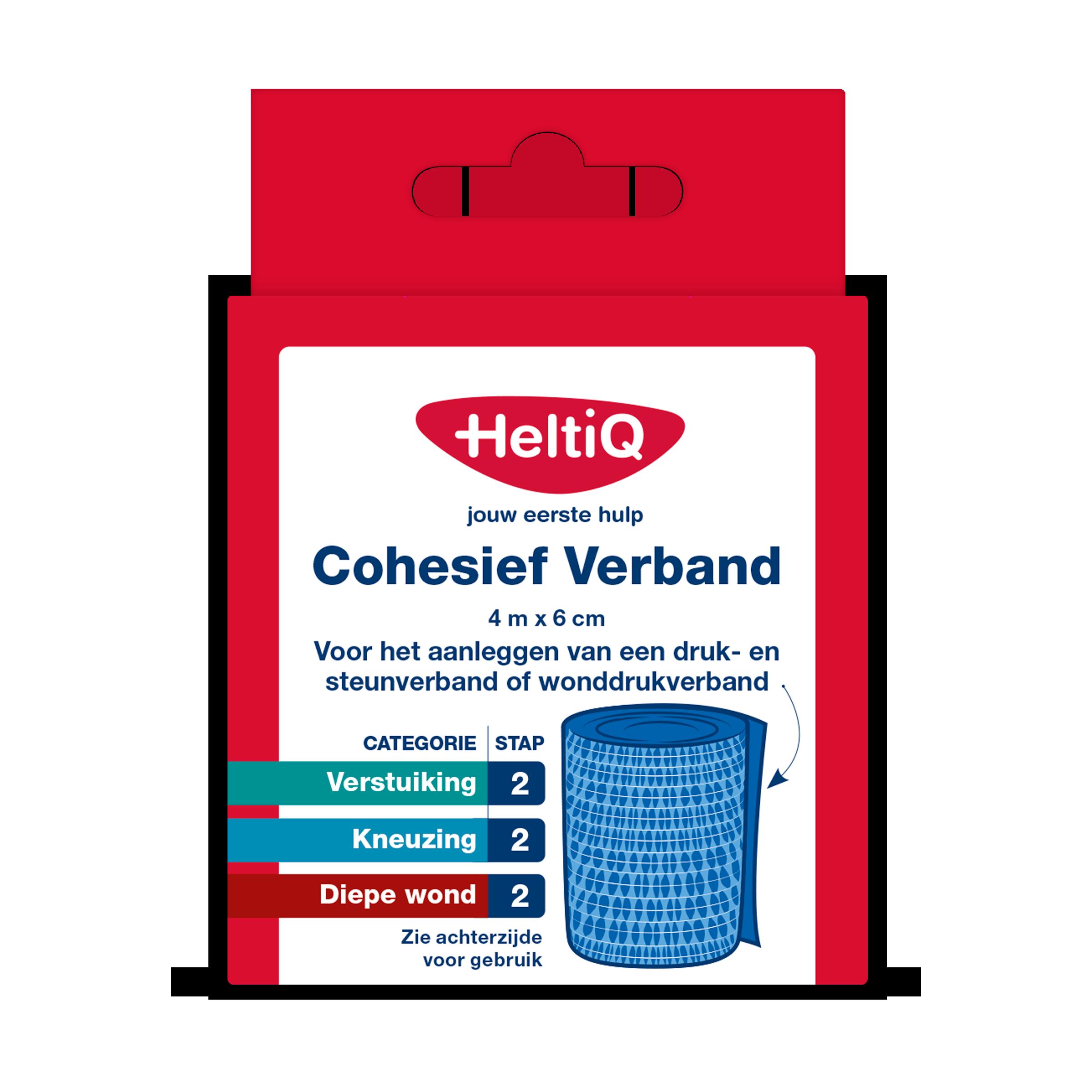 HELTIQ COHESIEF VERBAND 4X6 CM