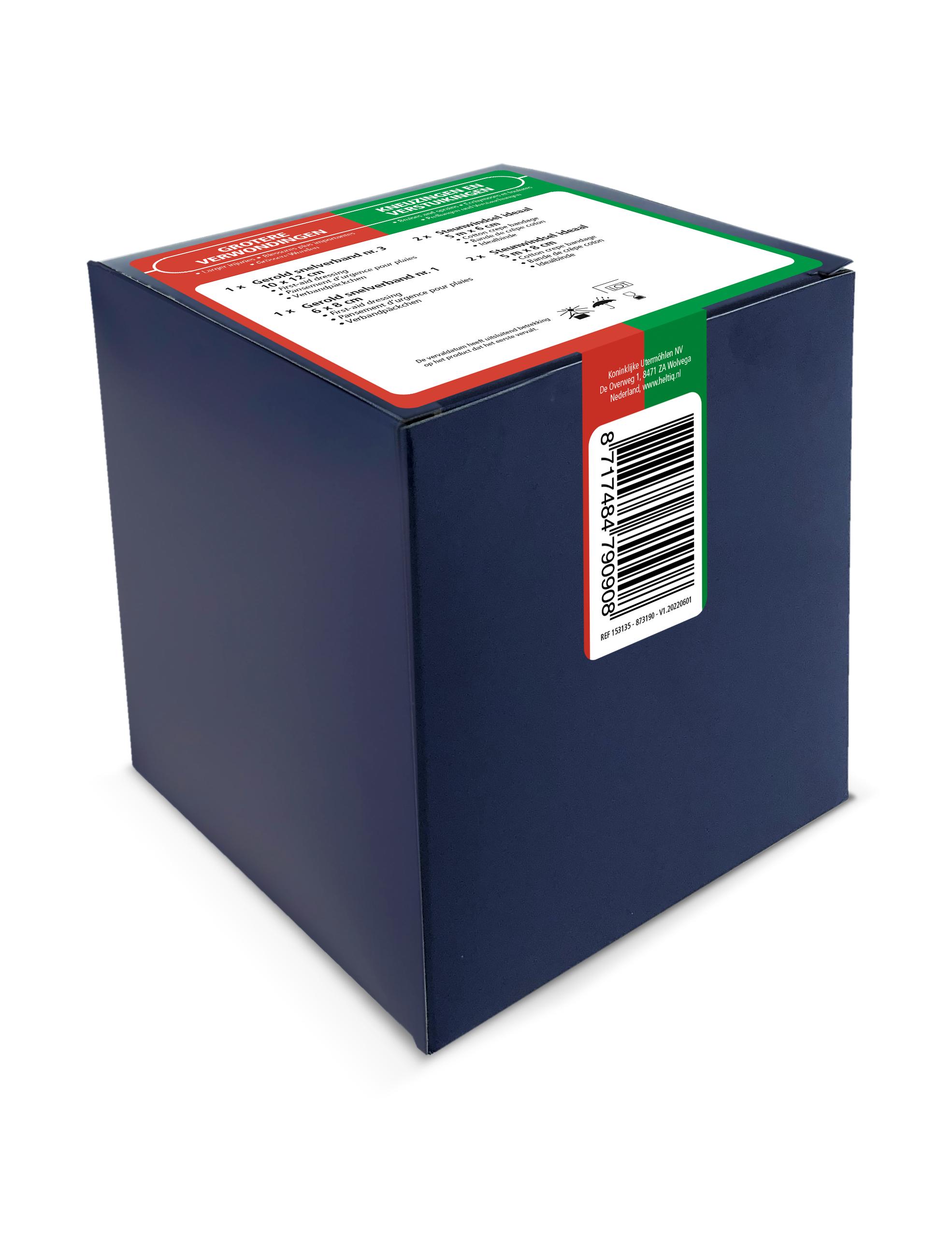 VERBANDDOOS BEDRIJF BHV - MODULE GROTE VERWONDINGEN   KNEUZINGEN  VERSTUIKINGEN