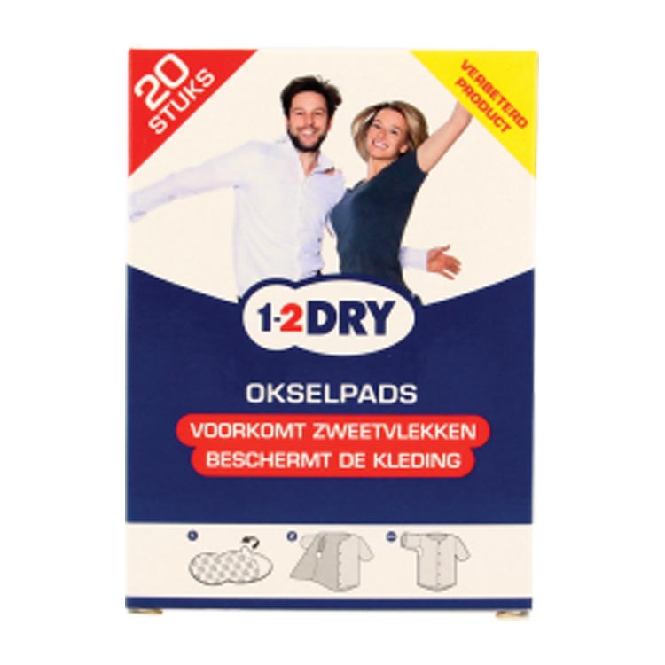 1-2 DRY OKSELPADS LARGE WIT