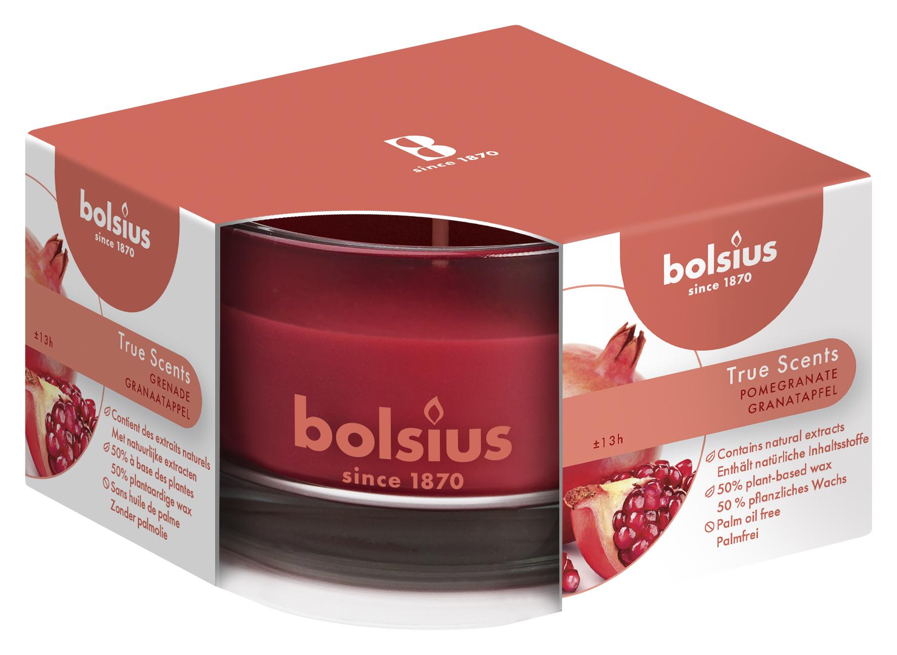 BOLSIUS GEURGLAS TRUE SCENTS POMEGRANATE