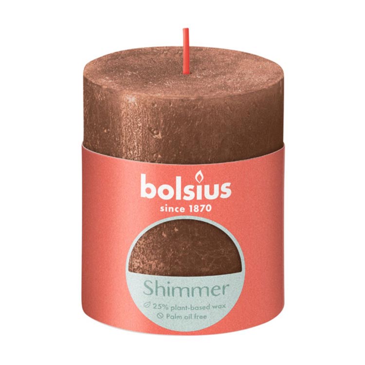 BOLSIUS SHIMMER STOMPKAARS 80x68 COPPER