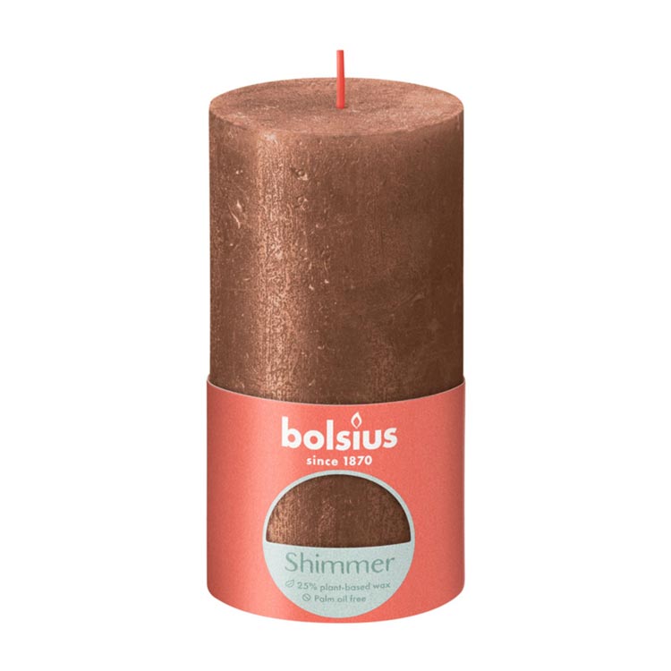 BOLSIUS SHIMMER STOMPKAARS 130x68 COPPER