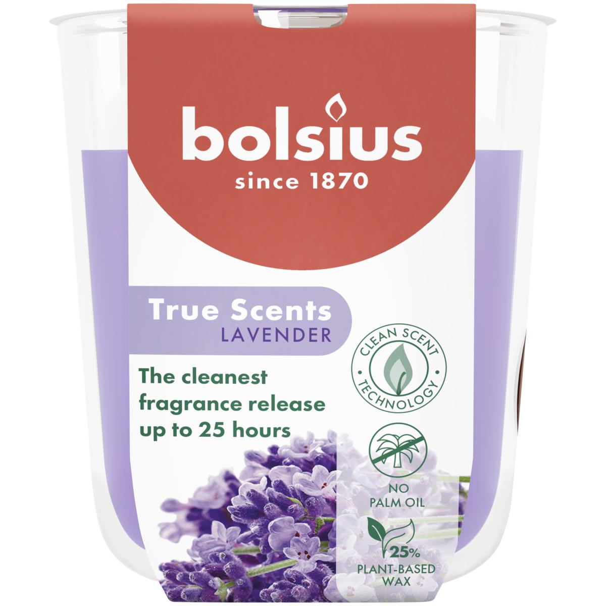 BOLSIUS GEURGLAS 80/73 TRUE SCENTS LAVENDER
