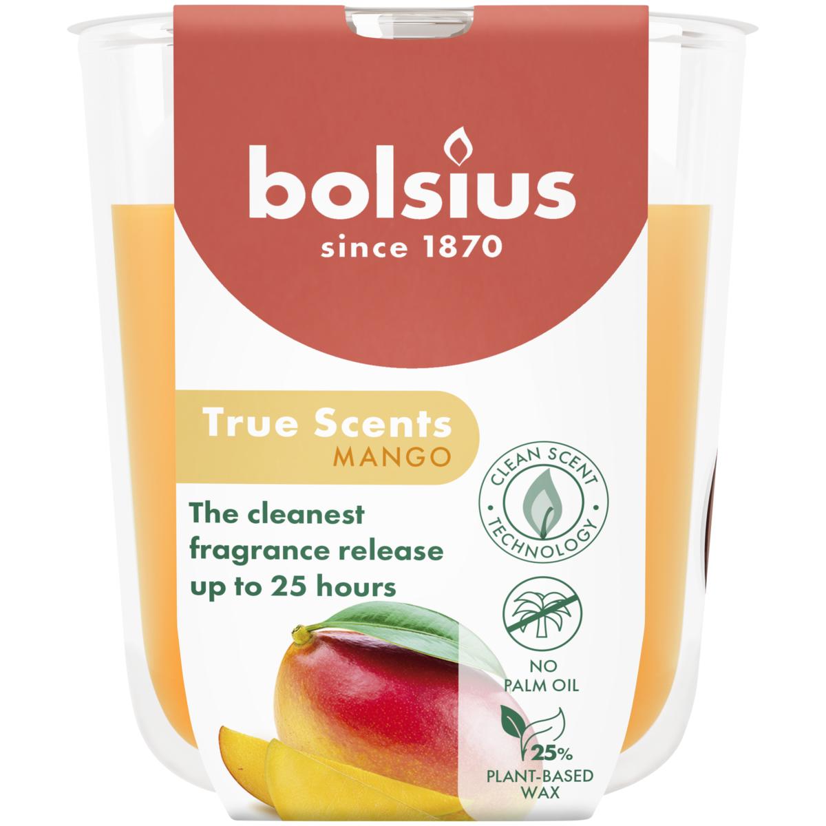 BOLSIUS GEURGLAS 80/73 TRUE SCENTS MANGO