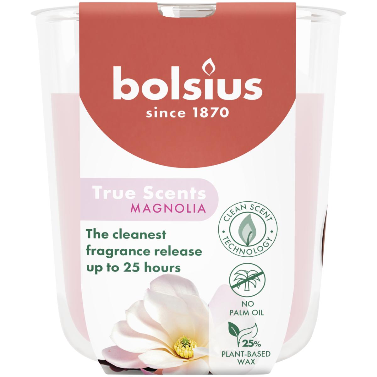 BOLSIUS GEURGLAS 80/73 TRUE SCENTS MAGNOLIA
