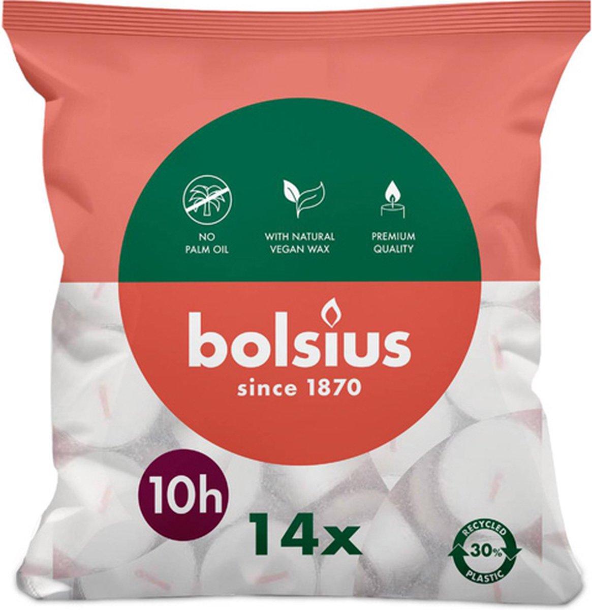 BOLSIUS THEELICHT MAXI WIT ZAK DUURZAAM 10-UUR