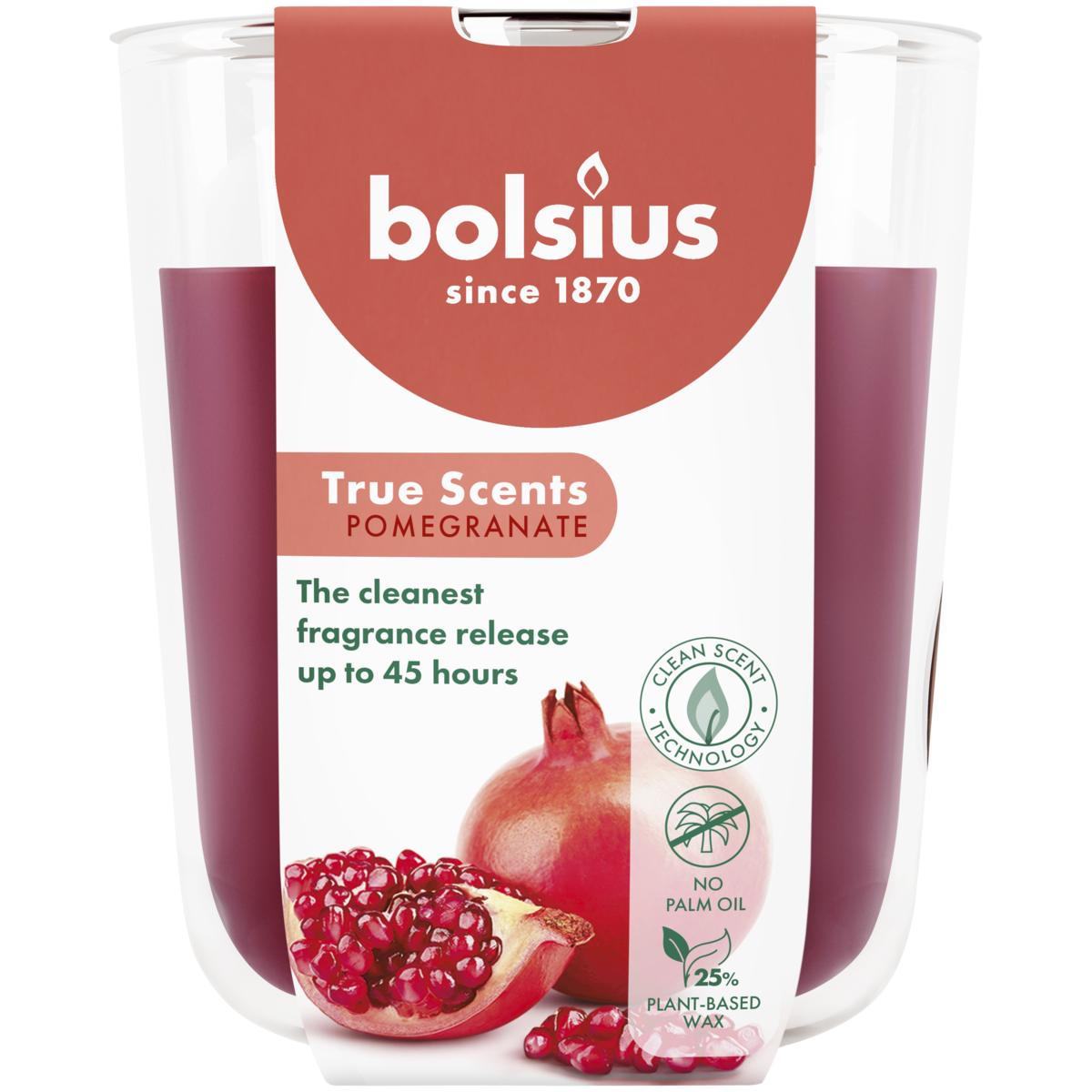 BOLSIUS GEURGLAS 97/85 TRUE SCENTS POMEGRANTE